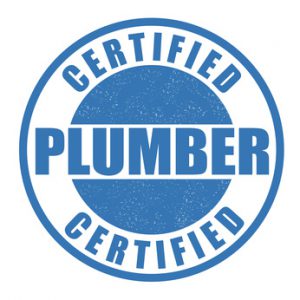 Certified plumber stamp