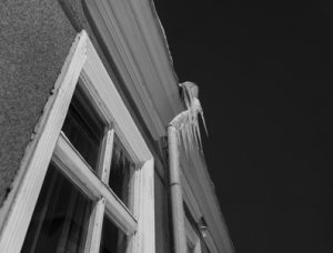 Icicles on pipe