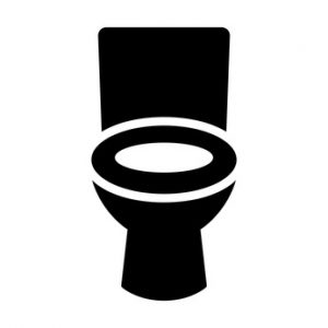 Bathroom / restroom toilet seat flat icon for apps and websites
